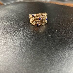 Silver and lapis ring
